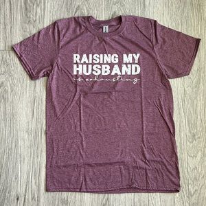 Raising My Husband Is Exhausting - Graphic Tee Size L